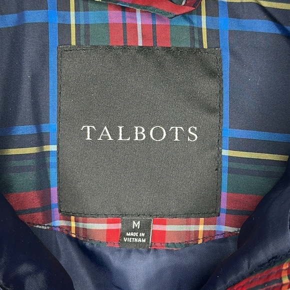 Talbots Plaid Down Filled Puffer Vest Size Medium - Picture 9 of 12